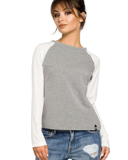 Effortlessly Chic Knit Sleeve Blouse for Stylish Elegance