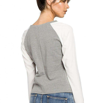 Effortlessly Chic Knit Sleeve Blouse for Stylish Elegance