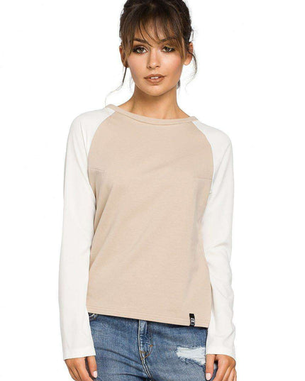 Effortlessly Chic Knit Sleeve Blouse for Stylish Elegance