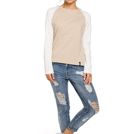 Effortlessly Chic Knit Sleeve Blouse for Stylish Elegance