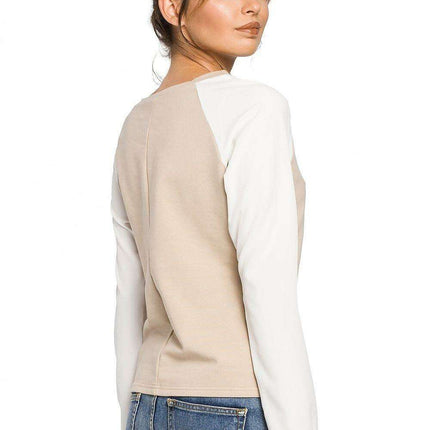Effortlessly Chic Knit Sleeve Blouse for Stylish Elegance