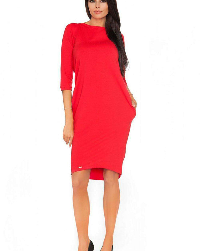 Tessita Elegant Knit Dress with Charming Bow Detail