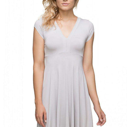 Tessita Elegant Deep V-Neck Knit Evening Dress