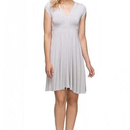 Tessita Elegant Deep V-Neck Knit Evening Dress