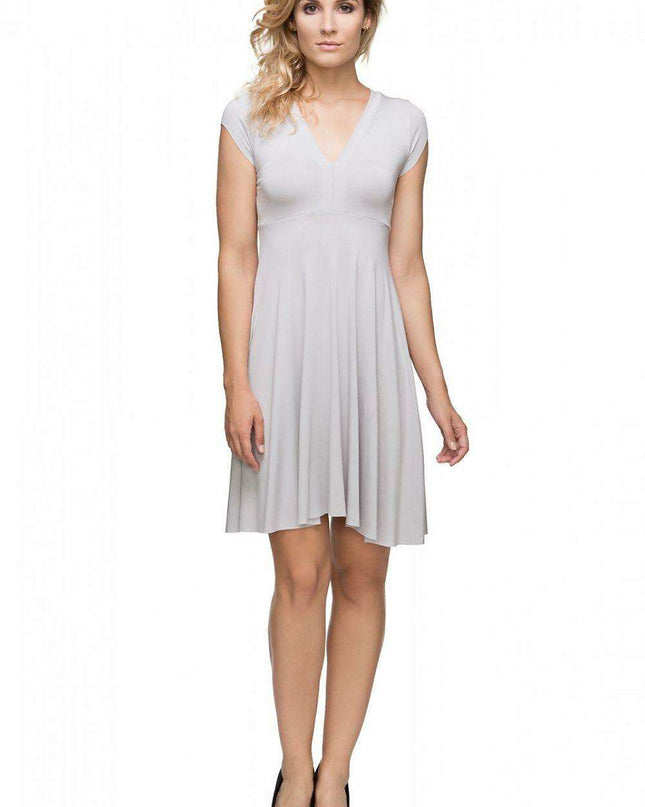 Tessita Elegant Deep V-Neck Knit Evening Dress