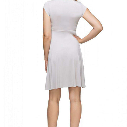 Tessita Elegant Deep V-Neck Knit Evening Dress