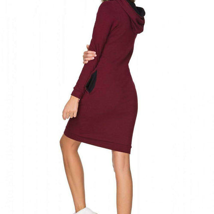 Trendy Athletic Hoodie Dress - Tessita