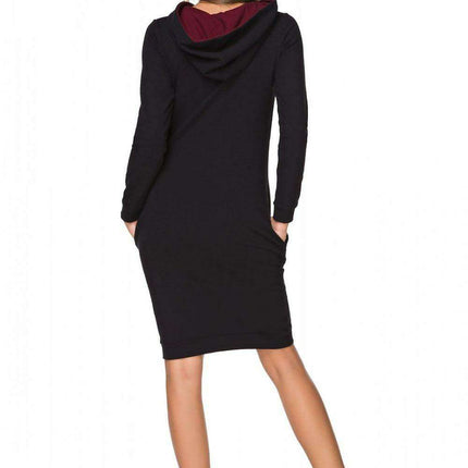 Trendy Athletic Hoodie Dress - Tessita