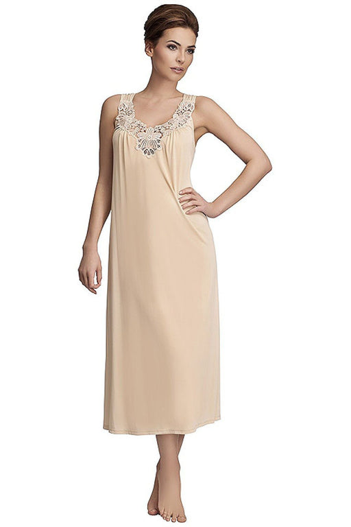 Sensual Nightgown with Guipure Detail