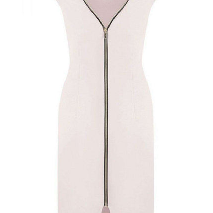 Elegant Zippered Midi Dress