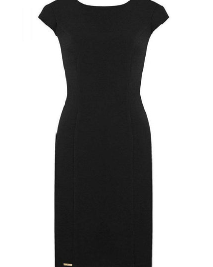 Elegant Zippered Midi Dress