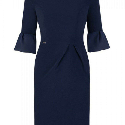 Elegant Plus Size Midi Jersey Dress