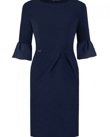 Elegant Plus Size Midi Jersey Dress