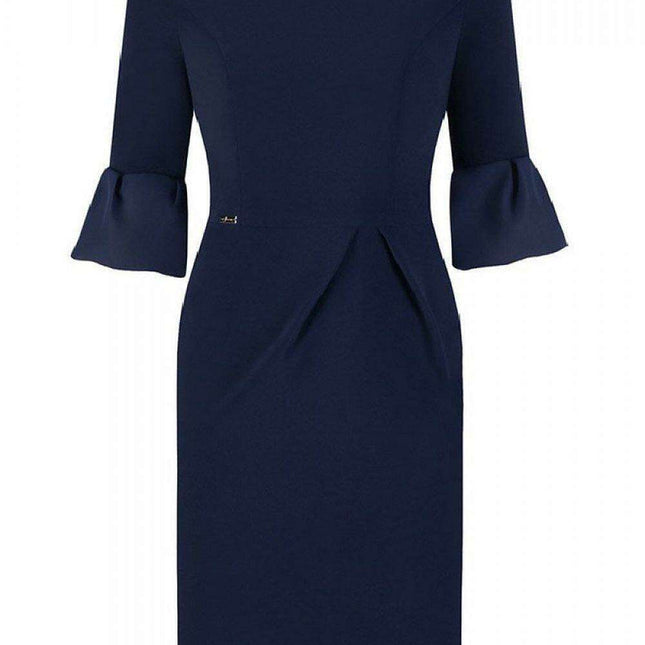 Elegant Plus Size Midi Jersey Dress