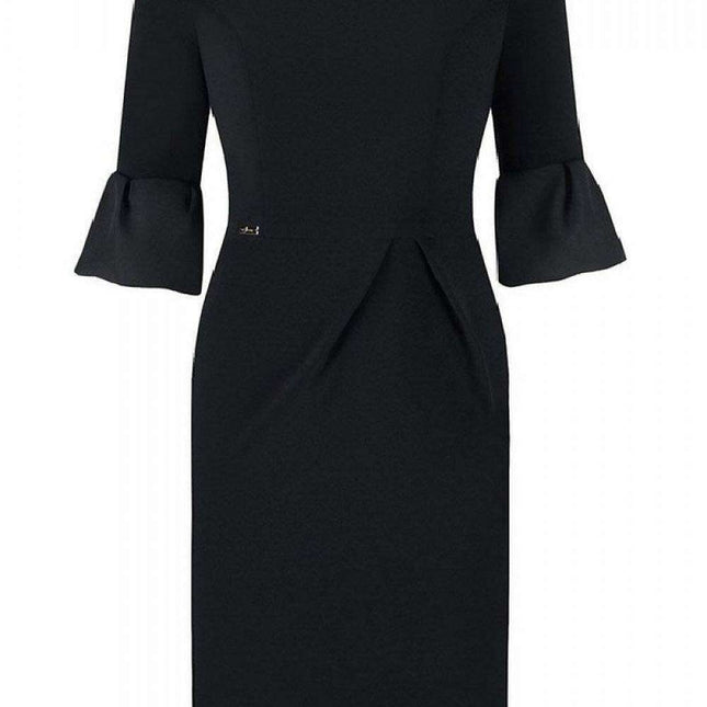 Elegant Plus Size Midi Jersey Dress