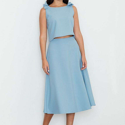 Elegant Bow-Embellished Skirt Ensemble in Figl Design