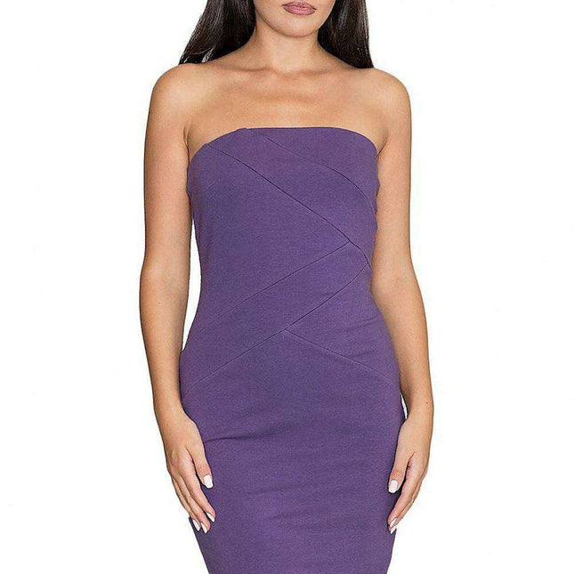 Chic Sleeveless Cotton Blend Evening Dress