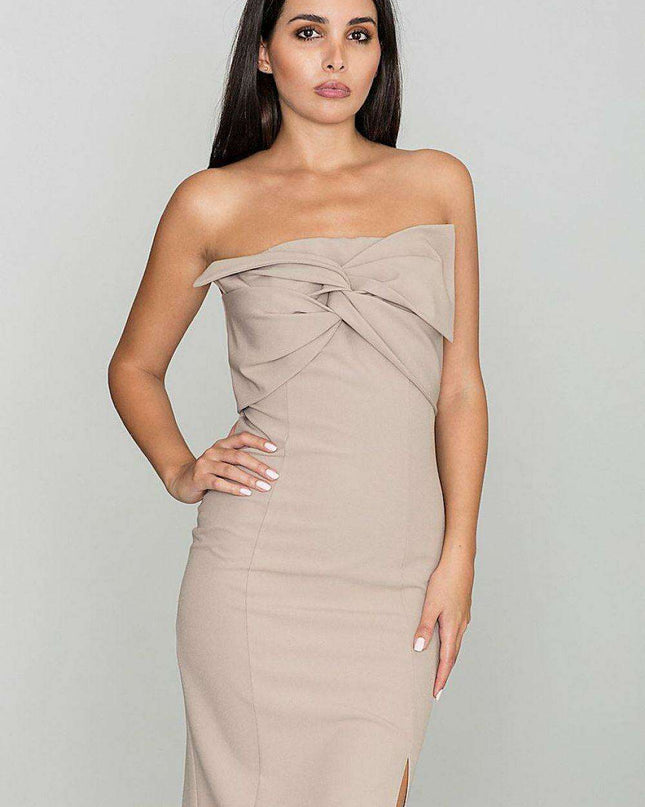 Chic Bow-Detail Evening Gown