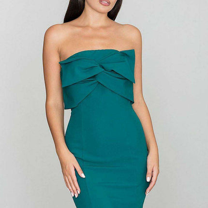 Chic Bow-Detail Evening Gown