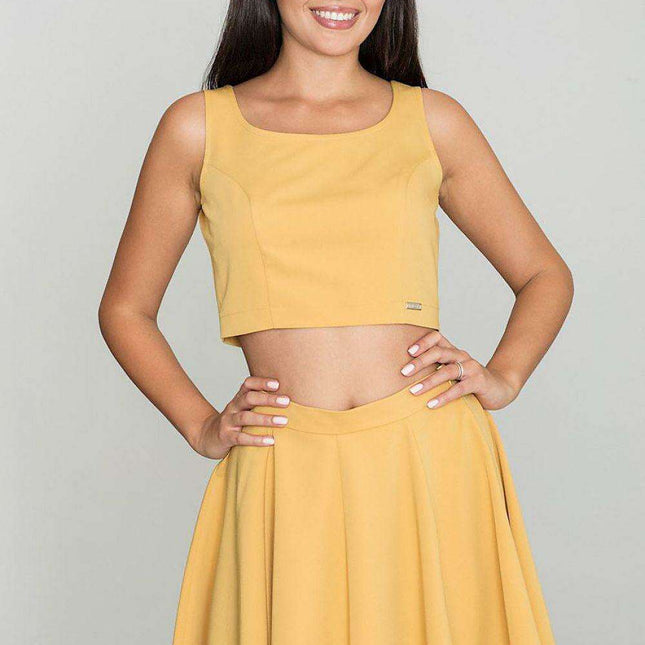 Sophisticated Flared Skirt and Top Outfit