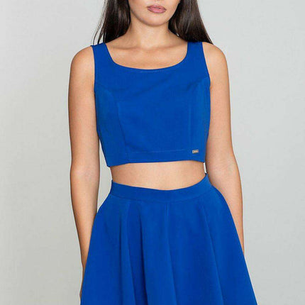 Sophisticated Flared Skirt and Top Outfit