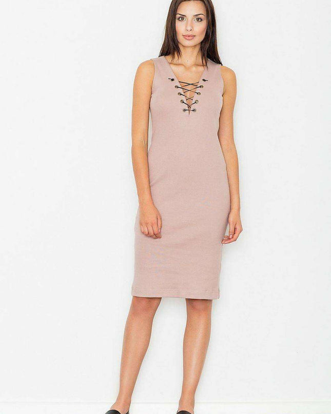 Elegant Cotton Maxi Dress with Charming Neck Tie for Effortless Style