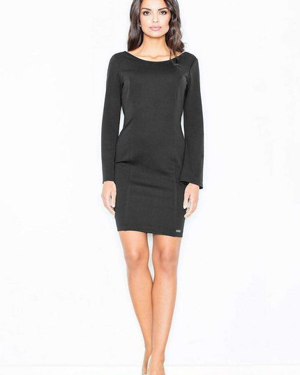 Chic Flare Sleeve Midi Dress