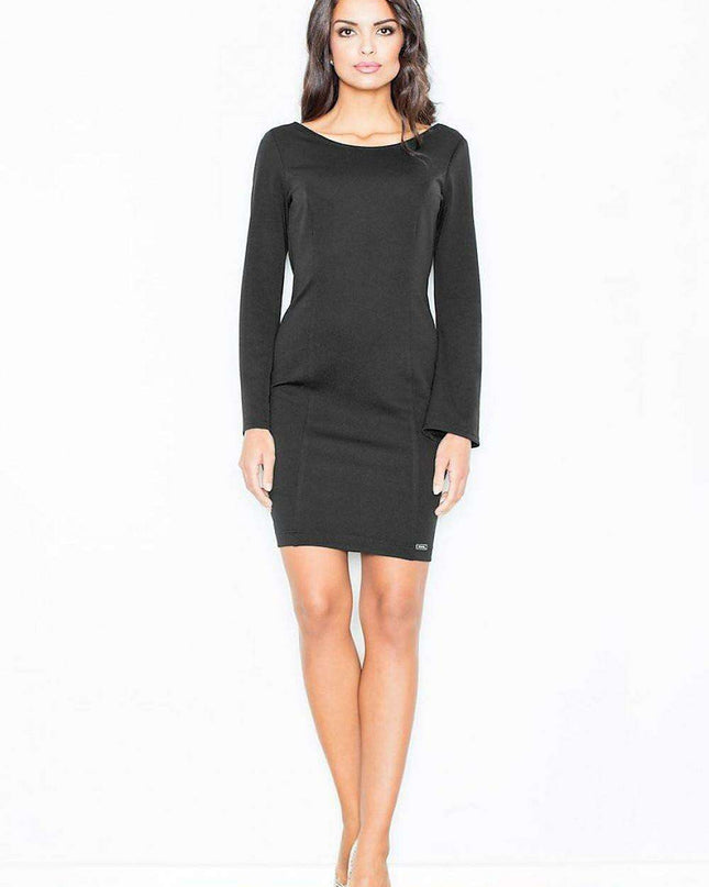 Chic Flare Sleeve Midi Dress