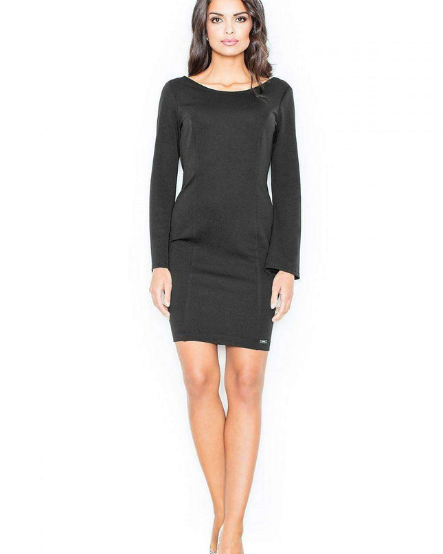 Chic Flare Sleeve Midi Dress