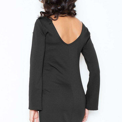 Chic Flare Sleeve Midi Dress