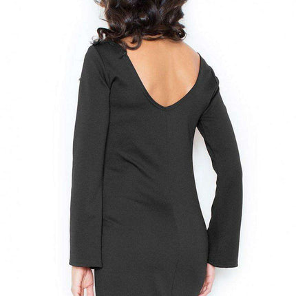 Chic Flare Sleeve Midi Dress