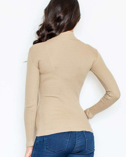 Chic Striped Turtleneck Sweater - Timeless Knit Top for Stylish Women