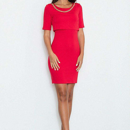 Chic Crimson Daydress - Sizes S to XL Available
