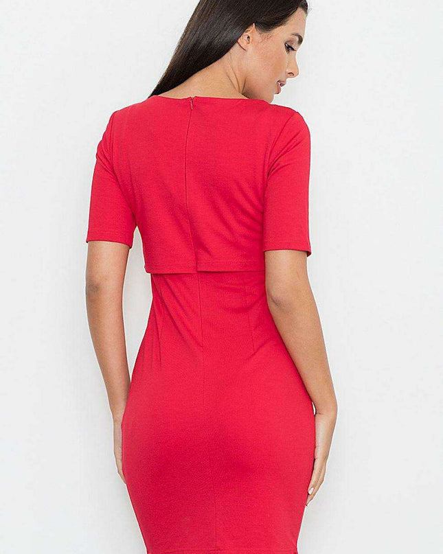 Chic Crimson Daydress - Sizes S to XL Available