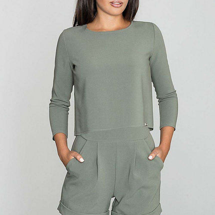 Elegant Back-Slit Two-Piece Suit Ensemble - Model 50897