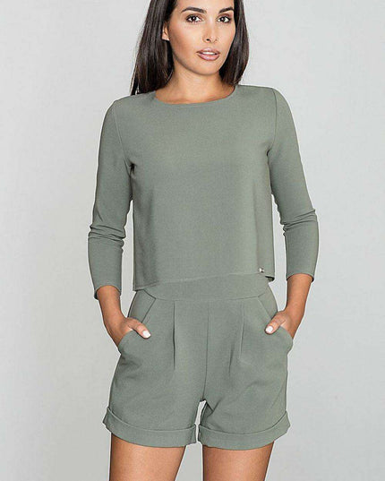 Elegant Back-Slit Two-Piece Suit Ensemble - Model 50897