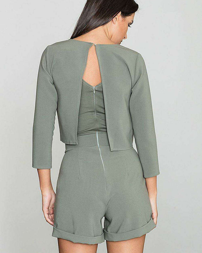 Elegant Back-Slit Two-Piece Suit Ensemble - Model 50897