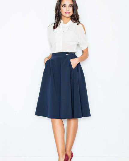 Elegant Autumn Pleated Midi Skirt for Effortless Style