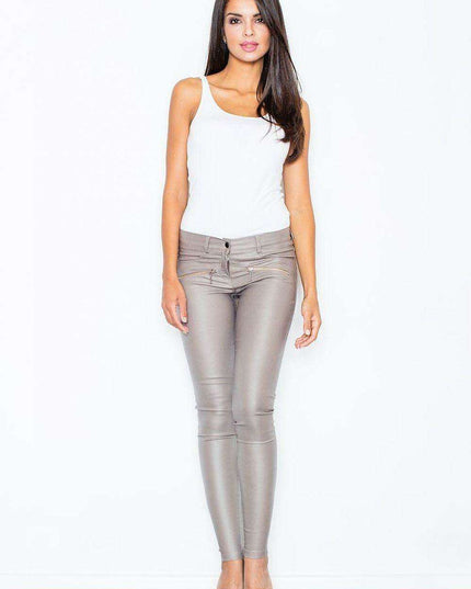 Chic Viscose Blend Trousers with Sleek Tubular Legs for Effortless Elegance