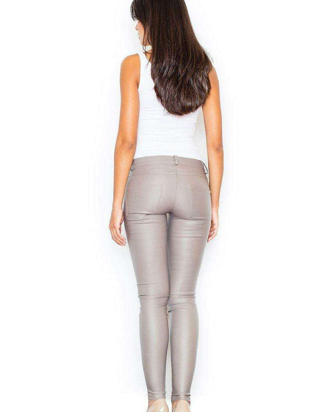 Chic Viscose Blend Trousers with Sleek Tubular Legs for Effortless Elegance