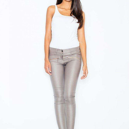 Chic Viscose Blend Trousers with Sleek Tubular Legs for Effortless Elegance