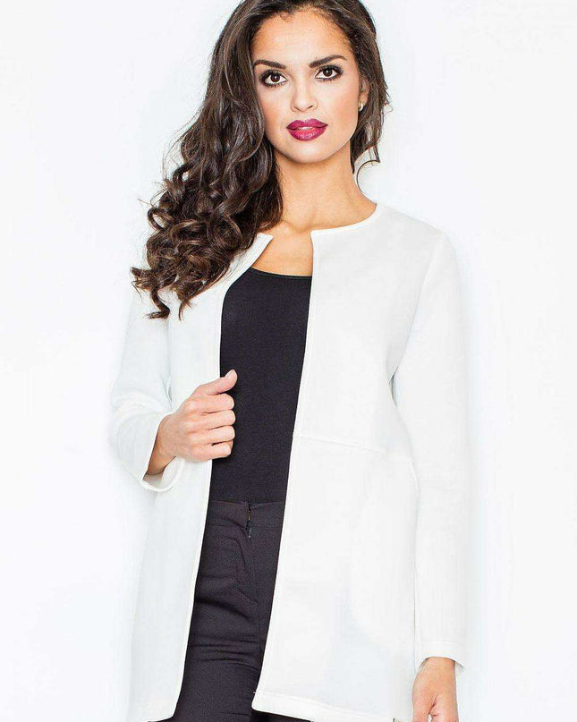 Elegant Longline Foam Jacket with Stylish Accents