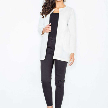 Elegant Longline Foam Jacket with Stylish Accents