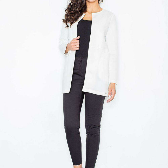 Elegant Longline Foam Jacket with Stylish Accents