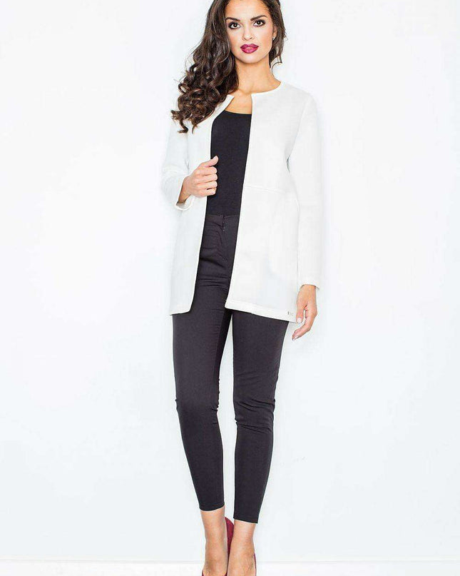 Elegant Longline Foam Jacket with Stylish Accents