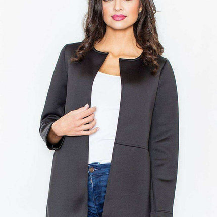 Chic Extended-Length Foam-Stitched Jacket for a Stylish Wardrobe Upgrade
