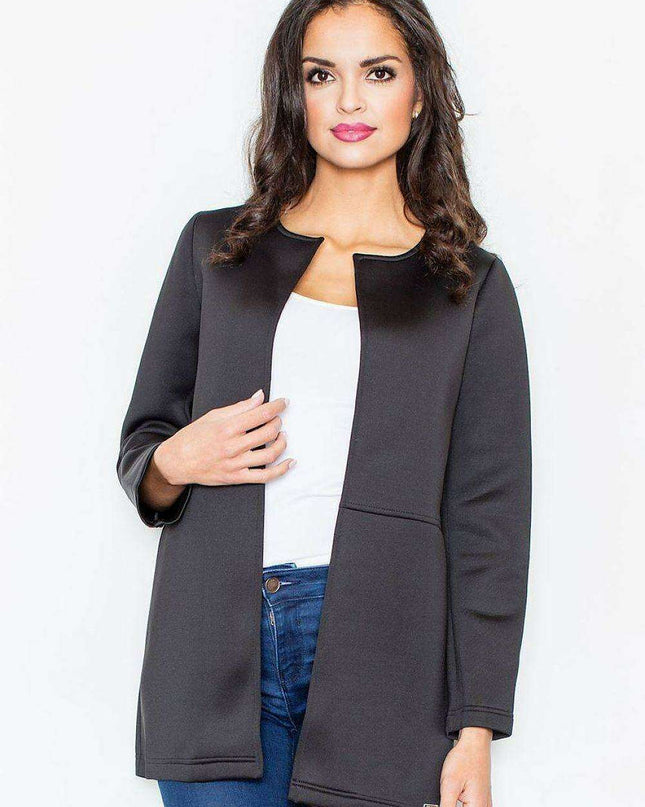Chic Extended-Length Foam-Stitched Jacket for a Stylish Wardrobe Upgrade