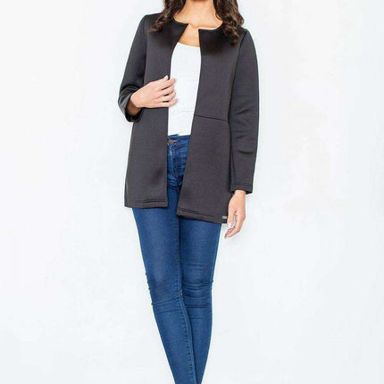 Chic Extended-Length Foam-Stitched Jacket for a Stylish Wardrobe Upgrade