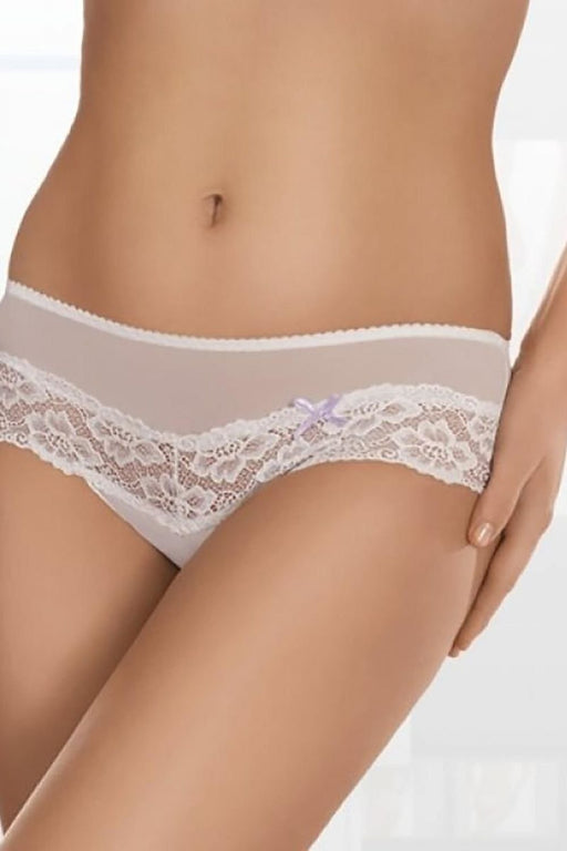 Lace Trimmed Sheer Panties with Bow