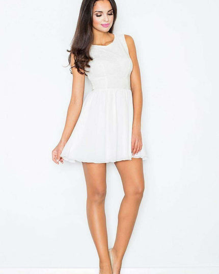 Elegant Sleeveless Lace Detail Dress